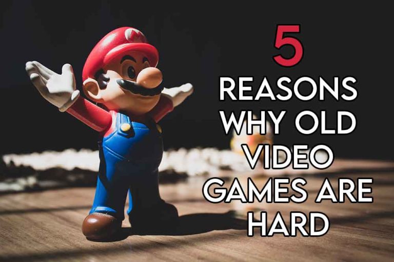 this image features the relevant article title about video games being hard and an image of super mario who is a retro gaming character
