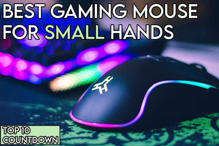 this image features the relevant article title about suitable small gaming mouse options and also includes an evocative image a small gaming mouse