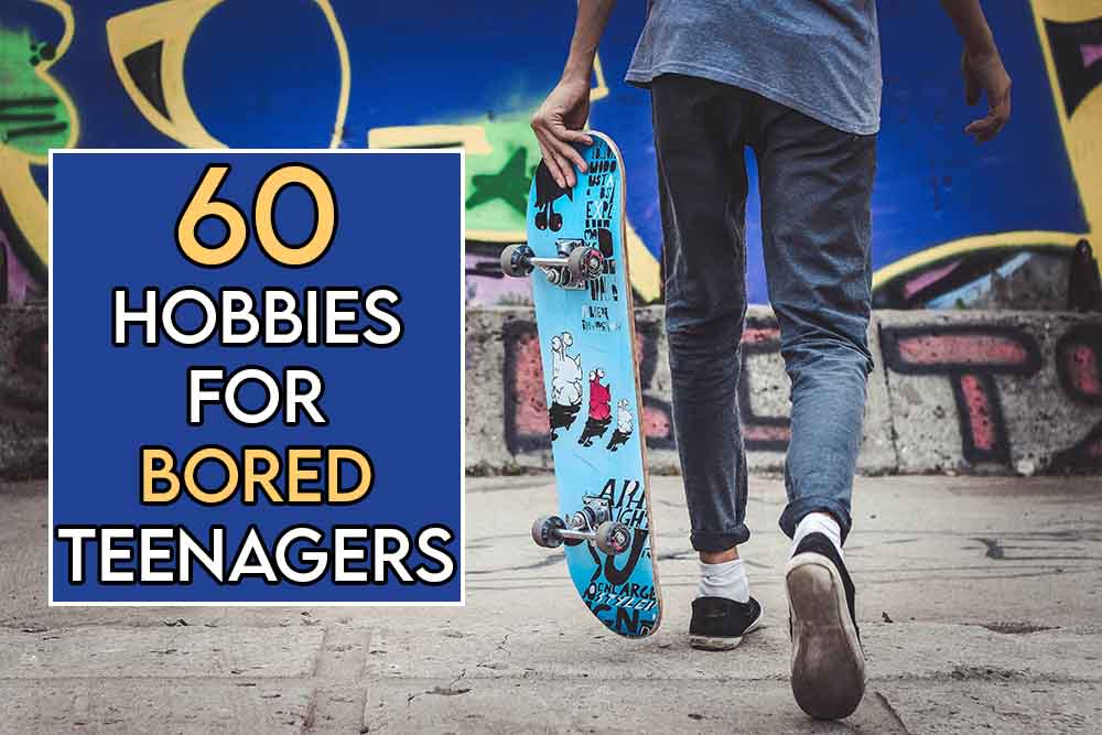 This image features the relevant article title regarding hobbies for teenagers, and also features an evocative image of one of the hobbies in our list