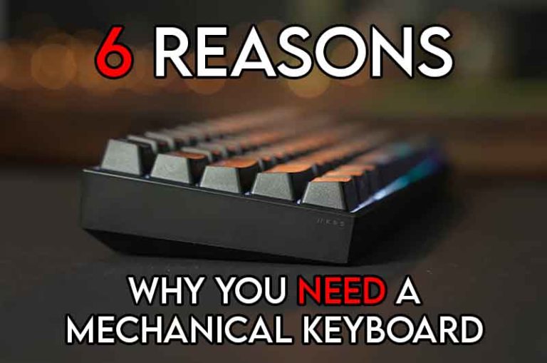 this image features the relevant article title discussing reasons why you need a mechanical keyboard and also features an evocative image of a mechanical keyboard