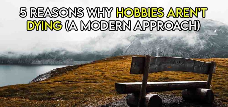 this image features the relevant article title discussing whether hobbies are dying out and also features an evocative eerie image