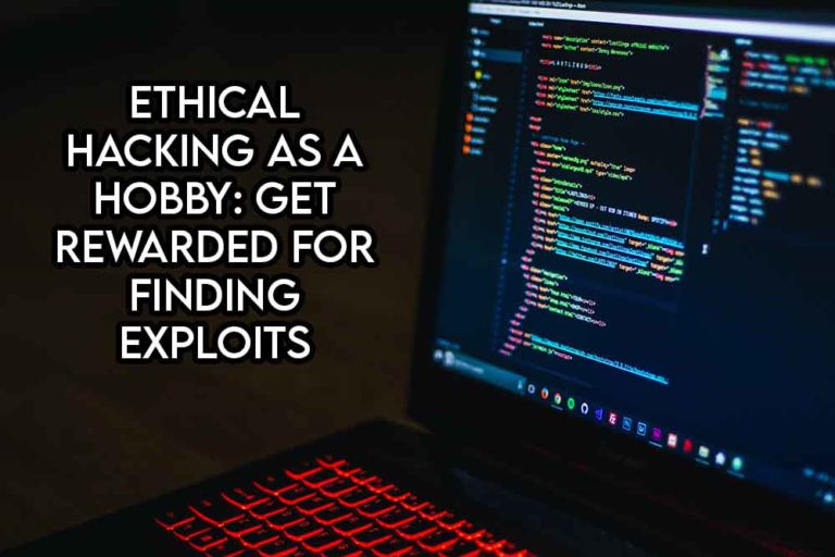 this image features the relevant article title discussing hacking as a hobby and also shows an evocative image of a laptop with an open code editor
