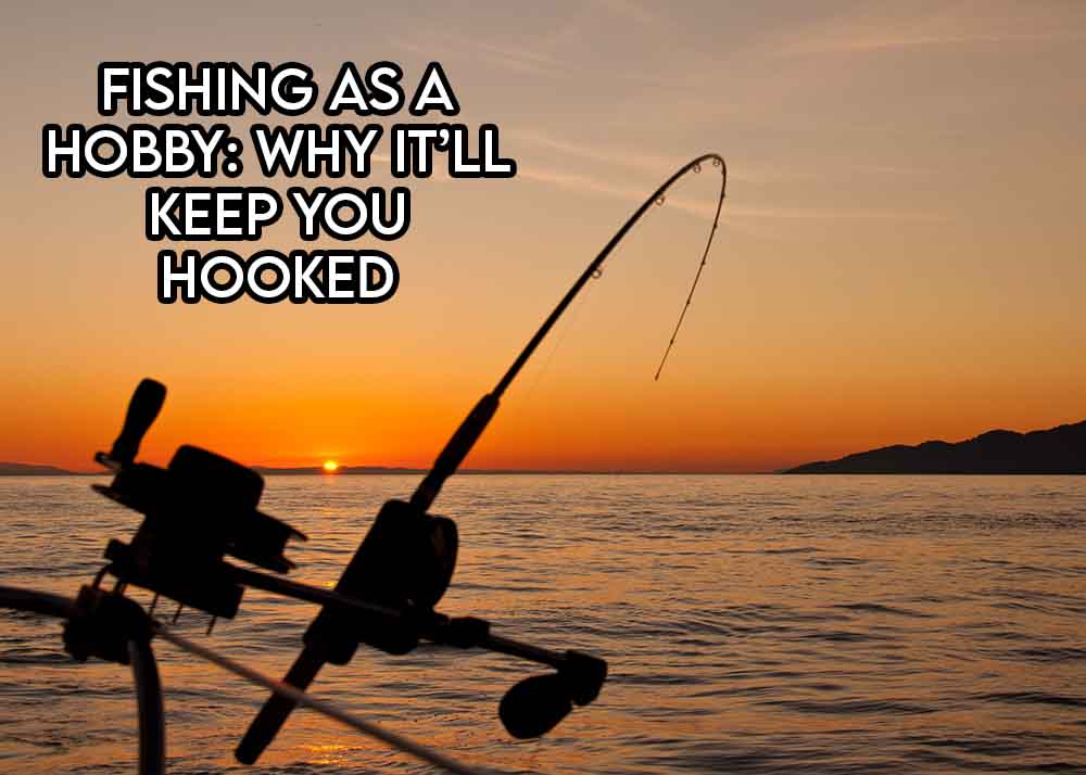this image features the relevant article title discussing fishing as a hobby and also shows an evocative image of a fishing rod