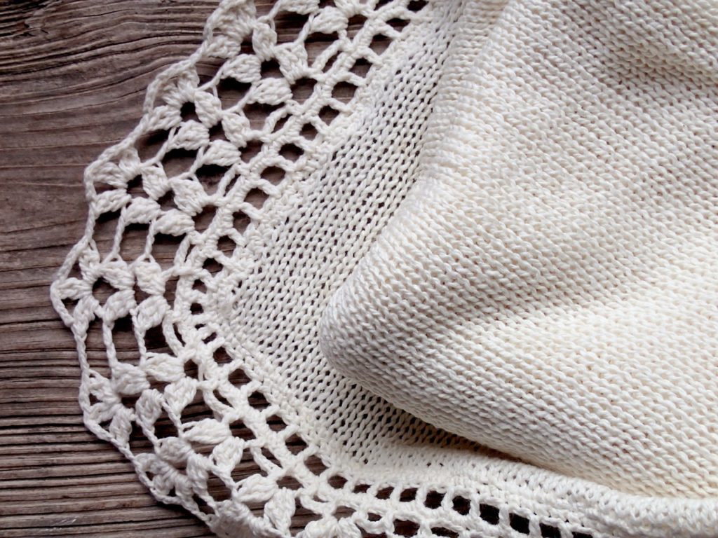 lace knit baby blanket