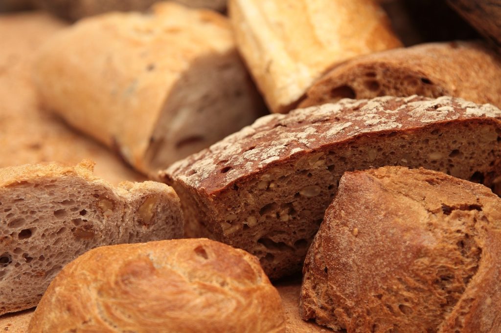 different flavors of baked breads